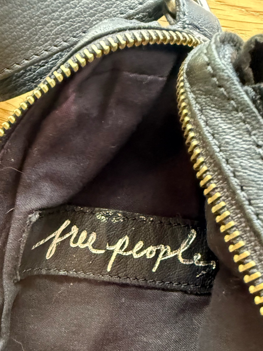Free People Jagger Black Leather Crossbody Sling Bag - Picture 6 of 6